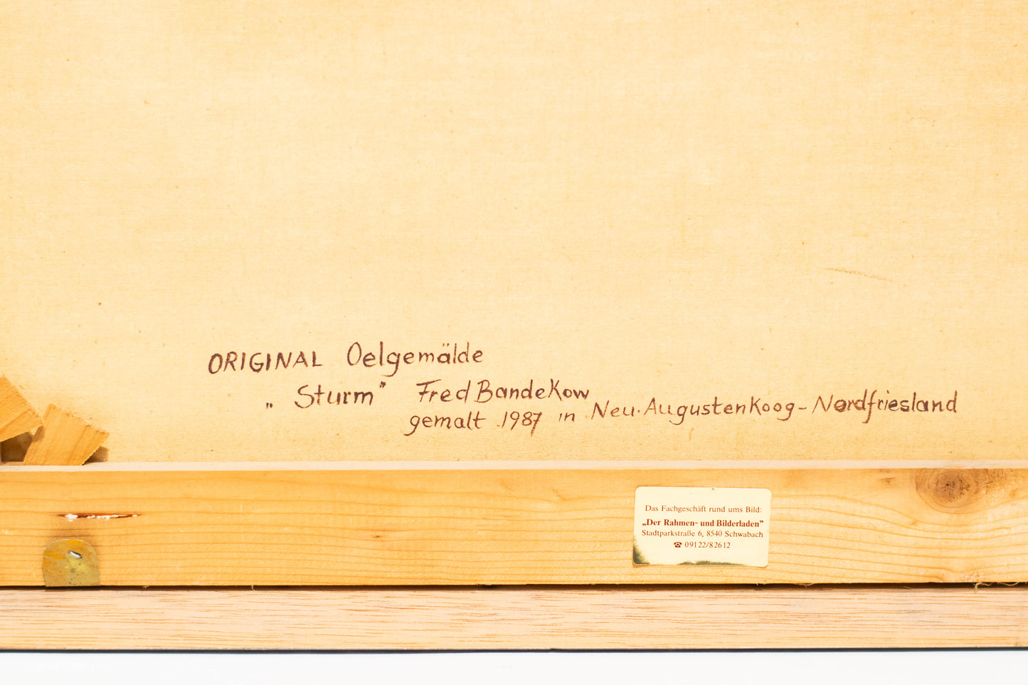 Original-Ölgemälde „Sturm“ von Fred Bandekow (1934-2016), 1987 Nordfriesland