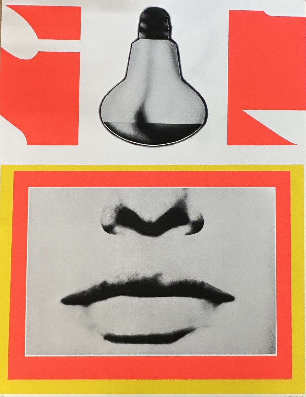 Serigrafie von Peter Klasen (*1935) Collage Pop Art Narrat. Figuration 1969