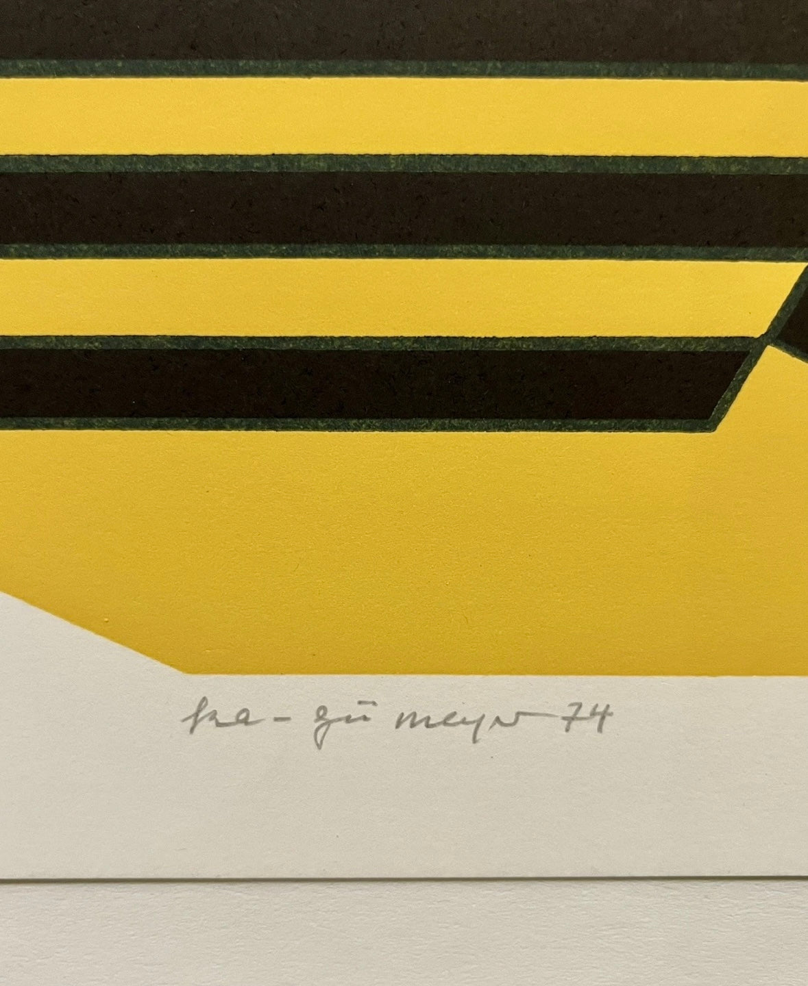 Abstrakte Orig.-Grafik v. Karl-Günter Meyer Bottrop 1974 vgl. m. Fruhtrunk