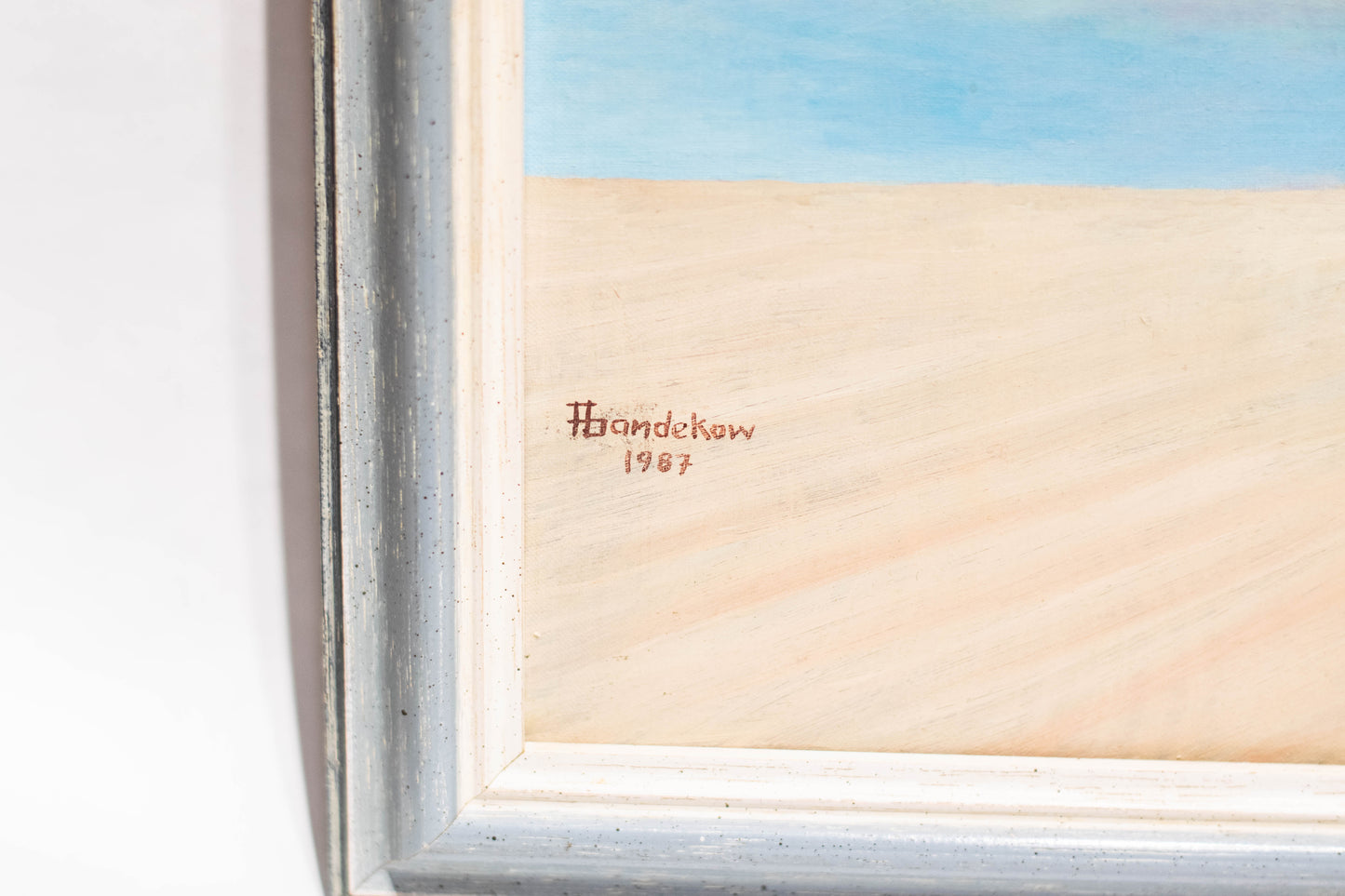 Original-Ölgemälde „Sturm“ von Fred Bandekow (1934-2016), 1987 Nordfriesland