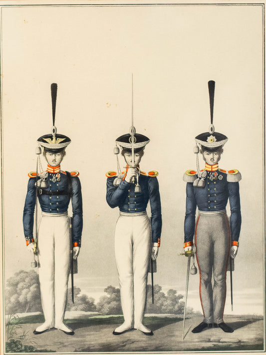 Jügel, Friedrich (1772-1833) Original-Aquatinta „Königlich Preussische Cavallerie“ Militär Preußen