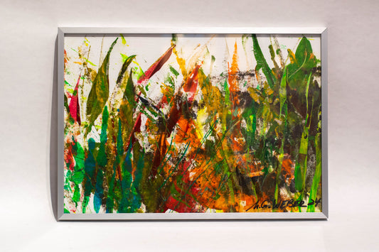 Blick in den Garten I / Frühling 2024, Hans Günter Weber (*1956) Mendig