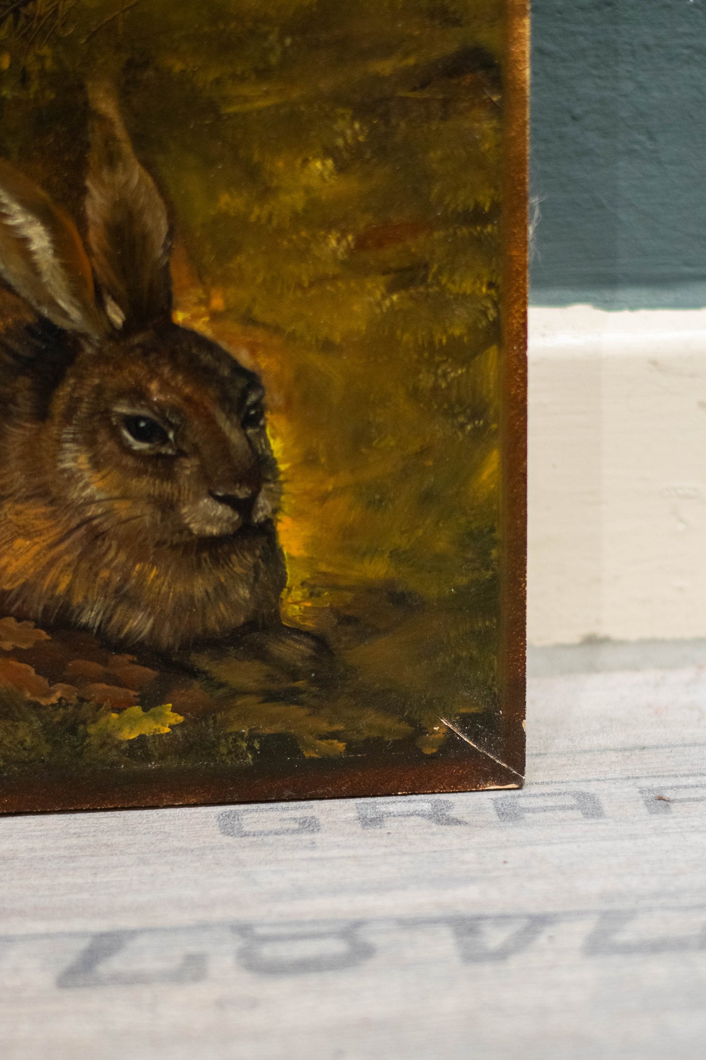 **Original-Gemälde v. Christiane Vleugels (*1963 Antwerpen), Waldtiere im Herbst**