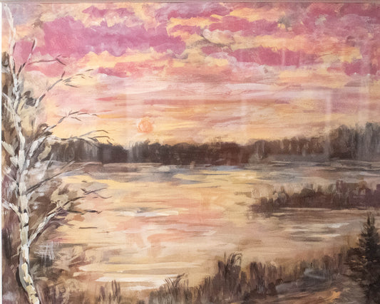 Südwestfunke, Aquarell von Antonie Dannenberg (1880-1963), Gouache-Aquarell-Mischtechnik